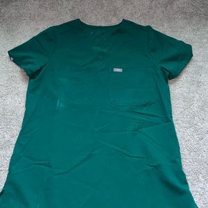 Figs Scrub Top - Hunter Green